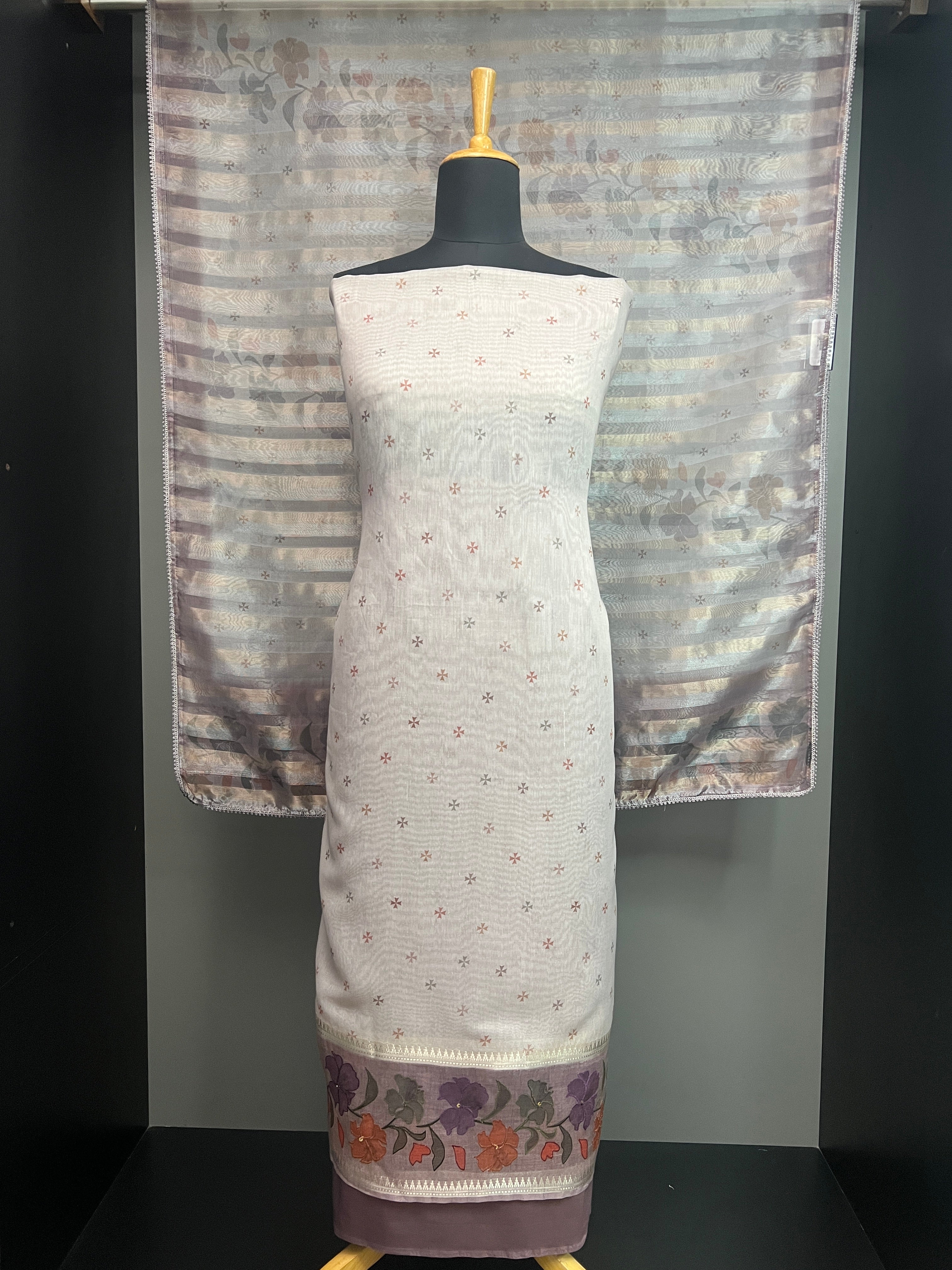 Digital Print  Chanderi Salwar Set  | SUN596