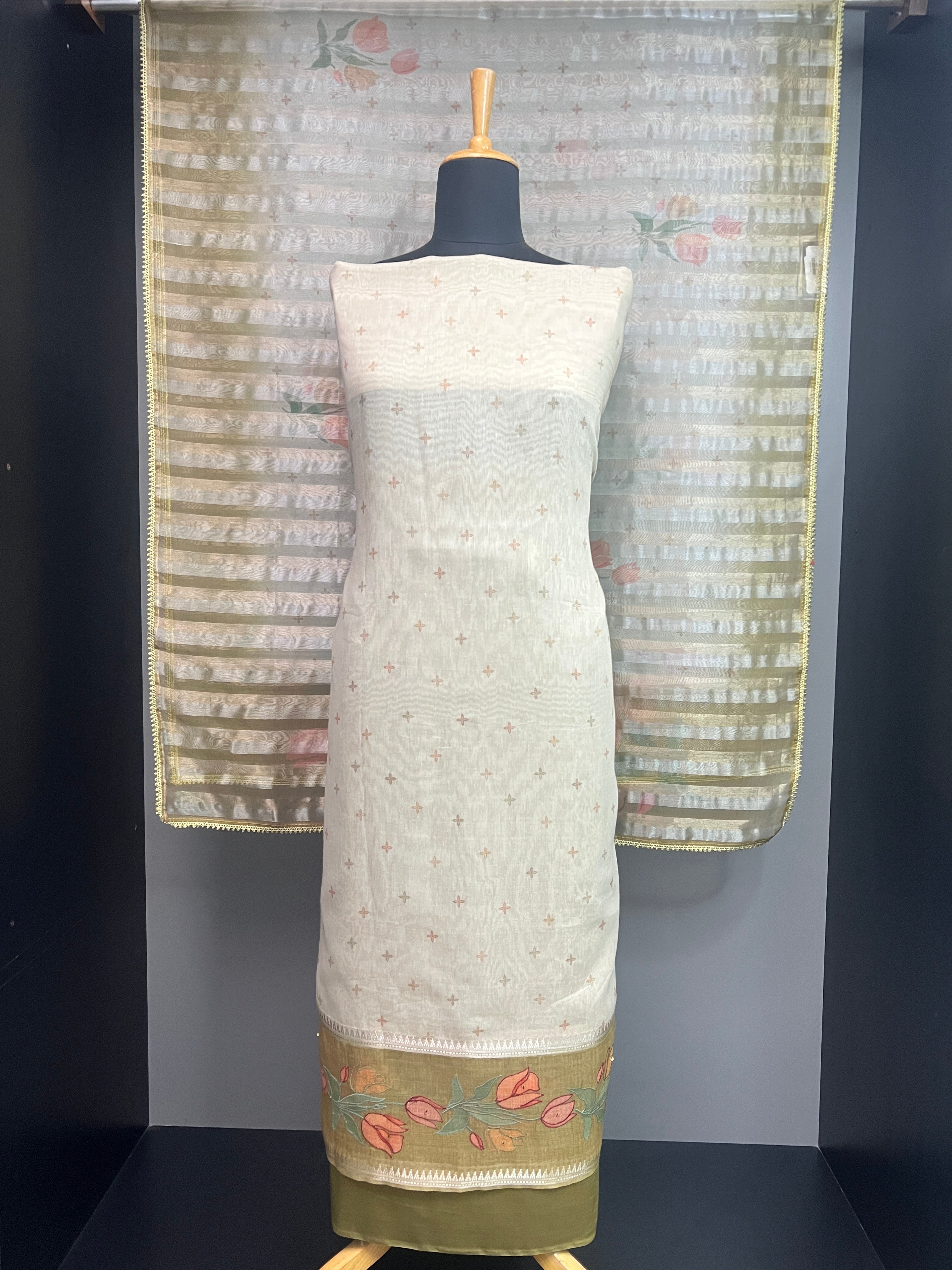 Digital Print  Chanderi Salwar Set  | SUN598