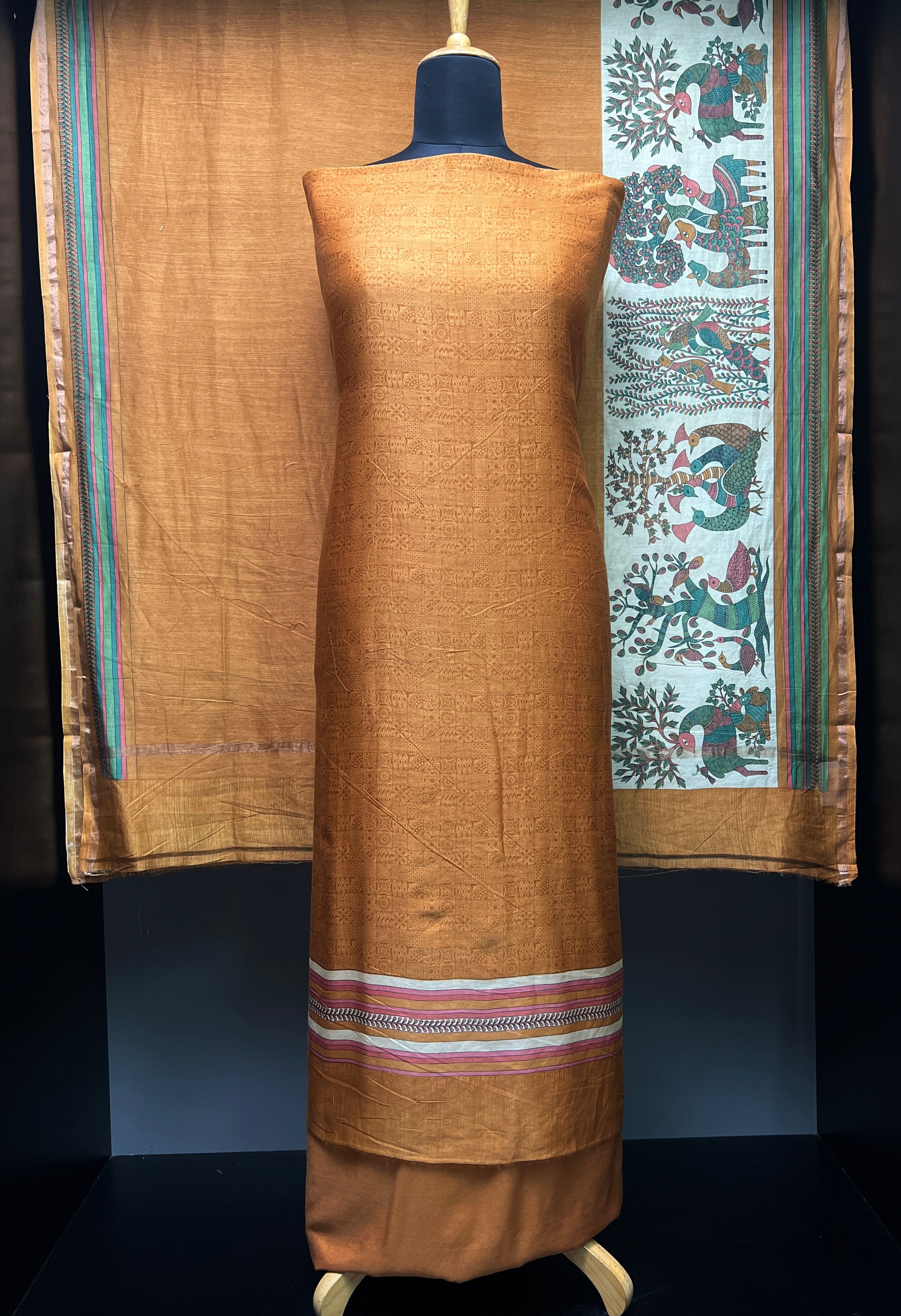 Digital Print Patterned Chanderi Silk Salwar Set | LV420