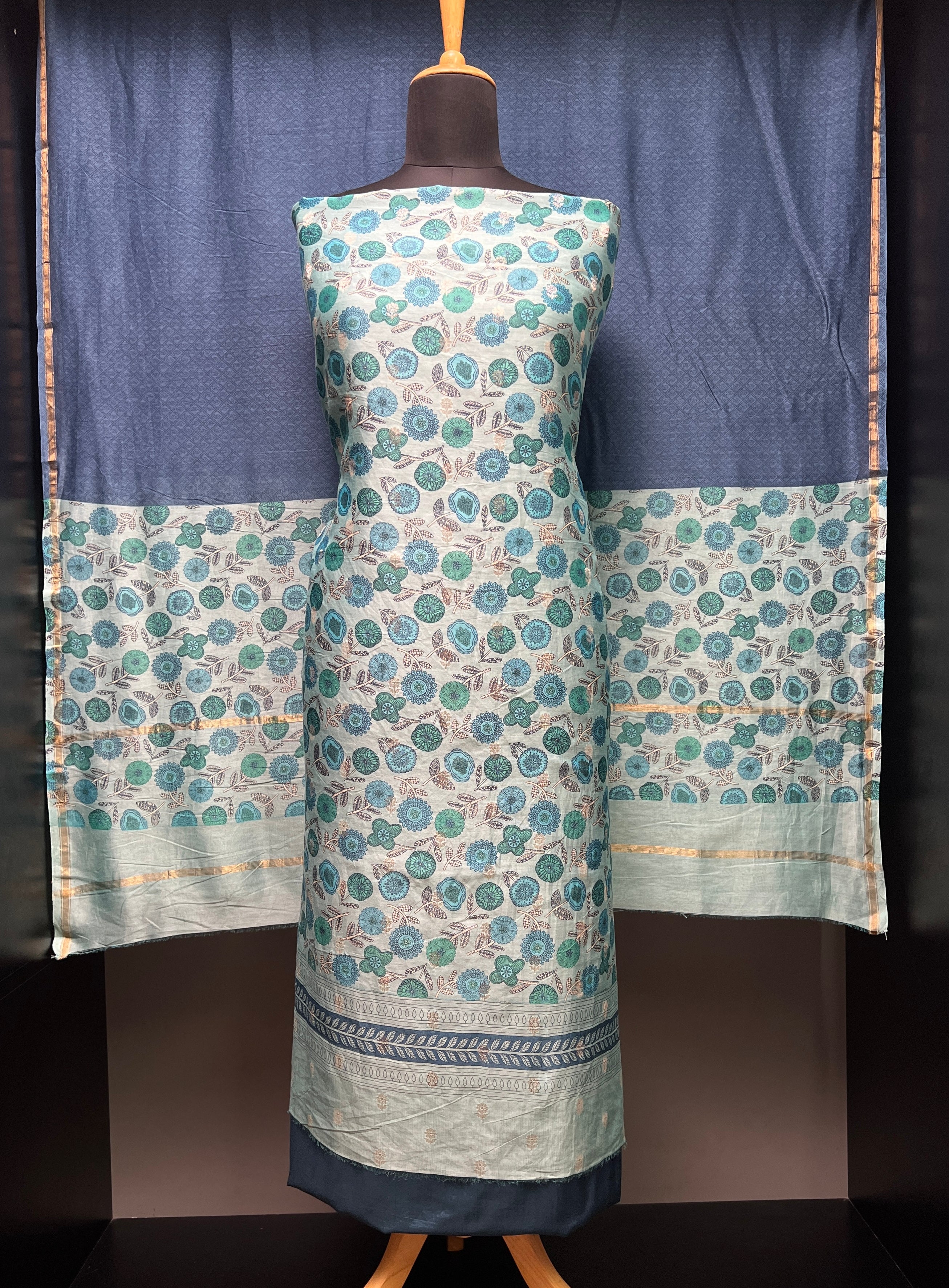 Digital Print With Banarasi Detailed Chanderi Silk Salwar Set | LV433