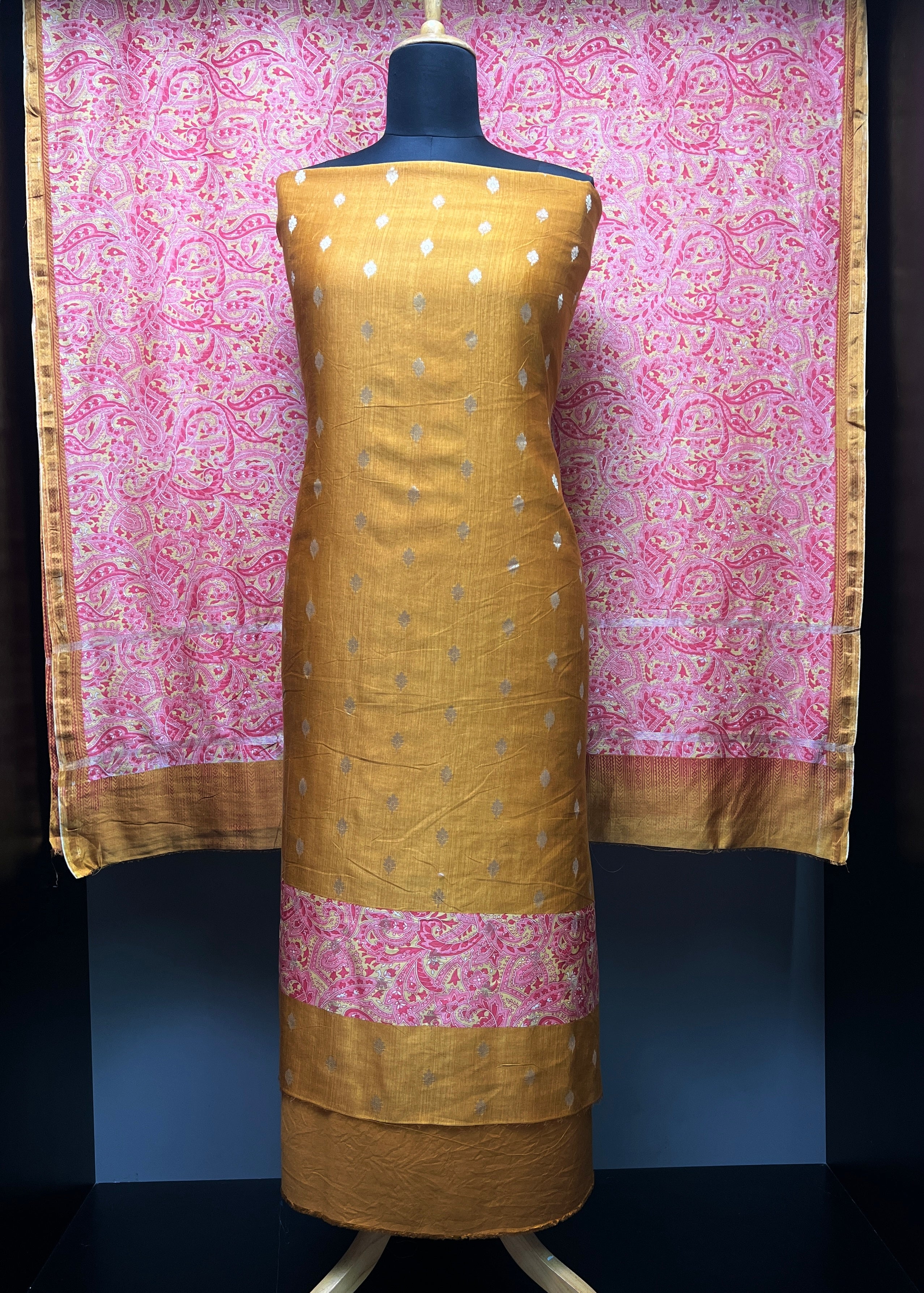 Banarasi Buta With Digital Printed Chanderi Silk Salwar Set | LV438