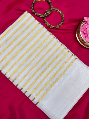 Golden Line Weaving Chendamangalam Handloom Kerala Cotton | PH232