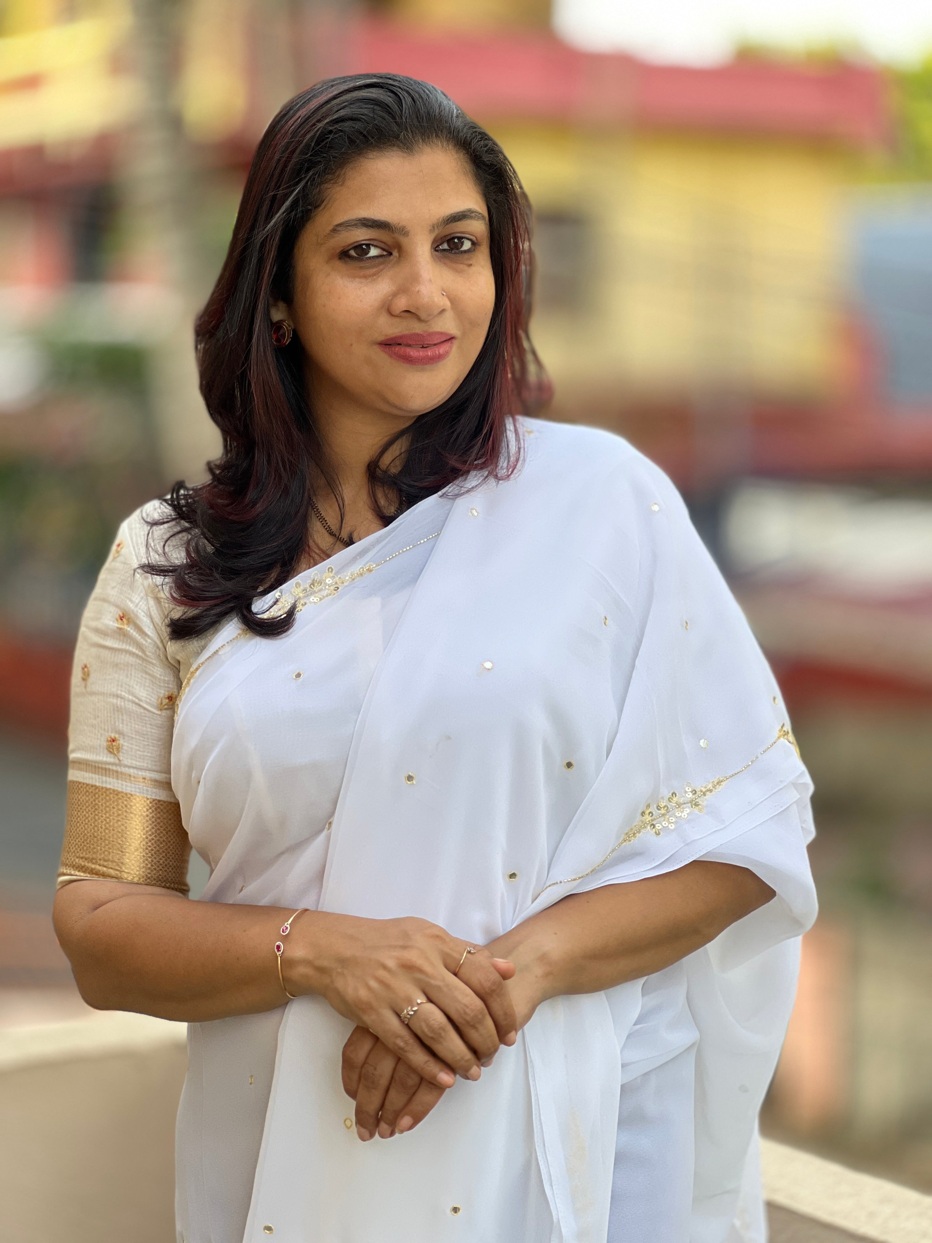 Aari Embroidery Georgette Saree | RP351