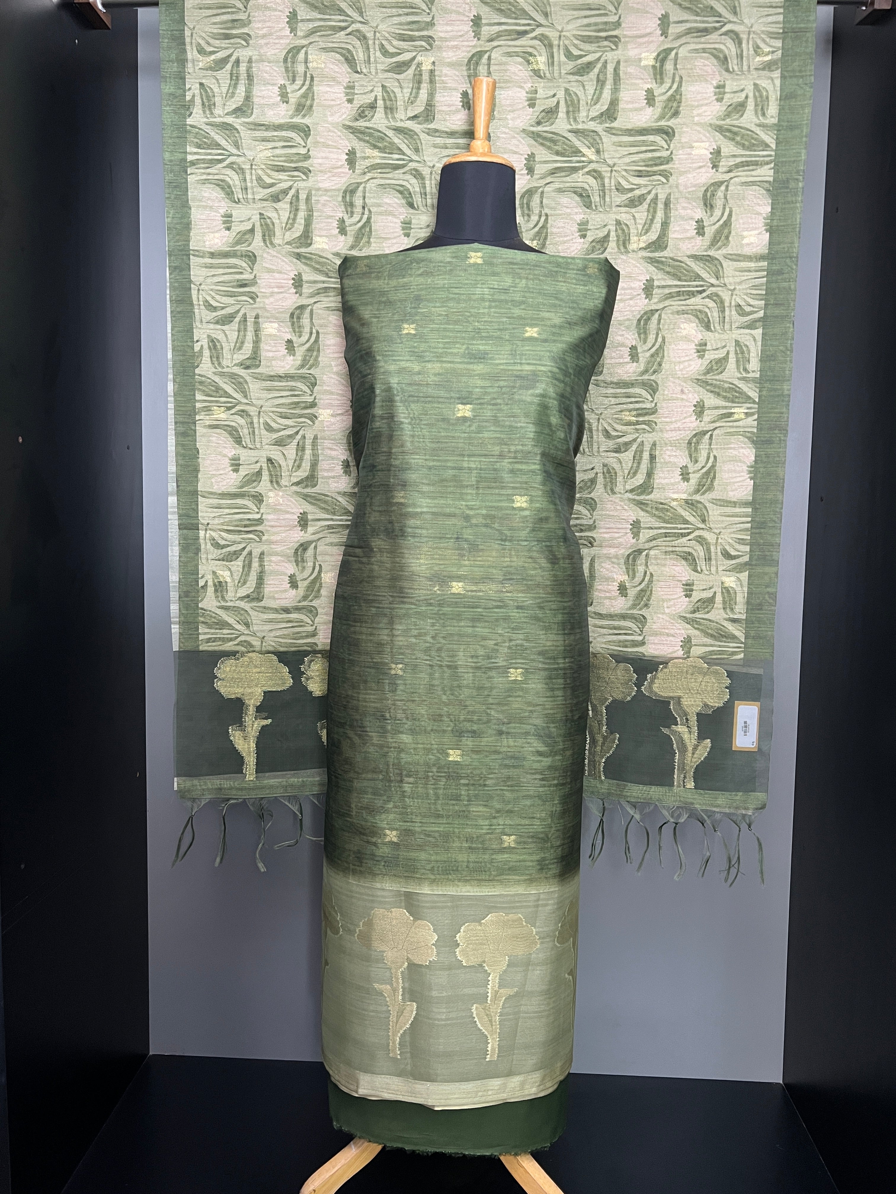 Zari Butta Detailed Semi Chanderi Salwar Set | SP409