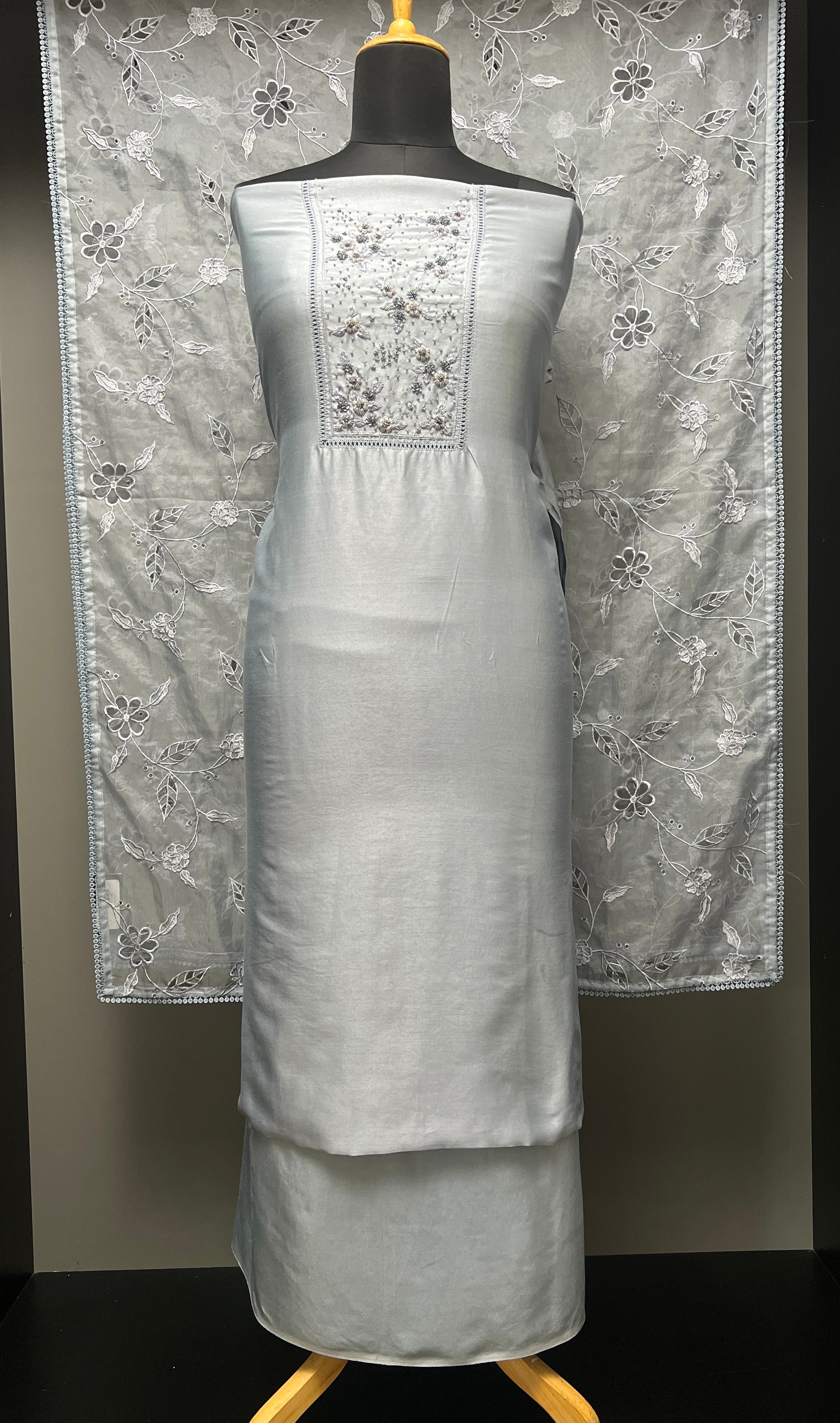 Party Wear Handwork Finished Chanderi Salwar Set | BLD1442