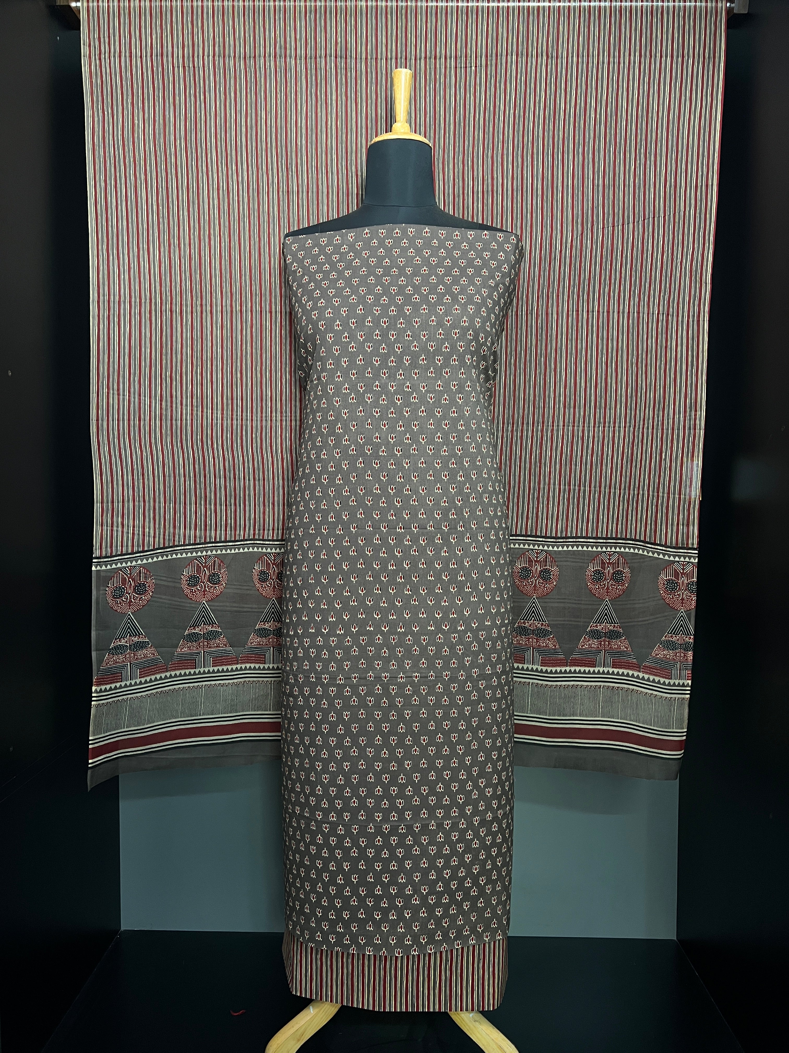 Lotus Printed Cotton Salwar Set | HE114