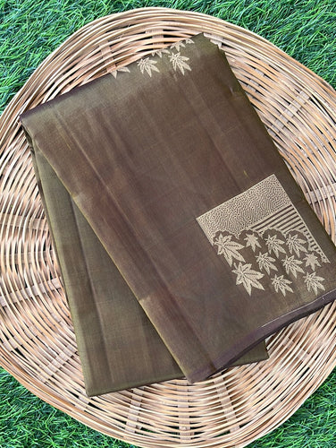 Copper Zari Weaved Buta Design Silk Saree | SMS116