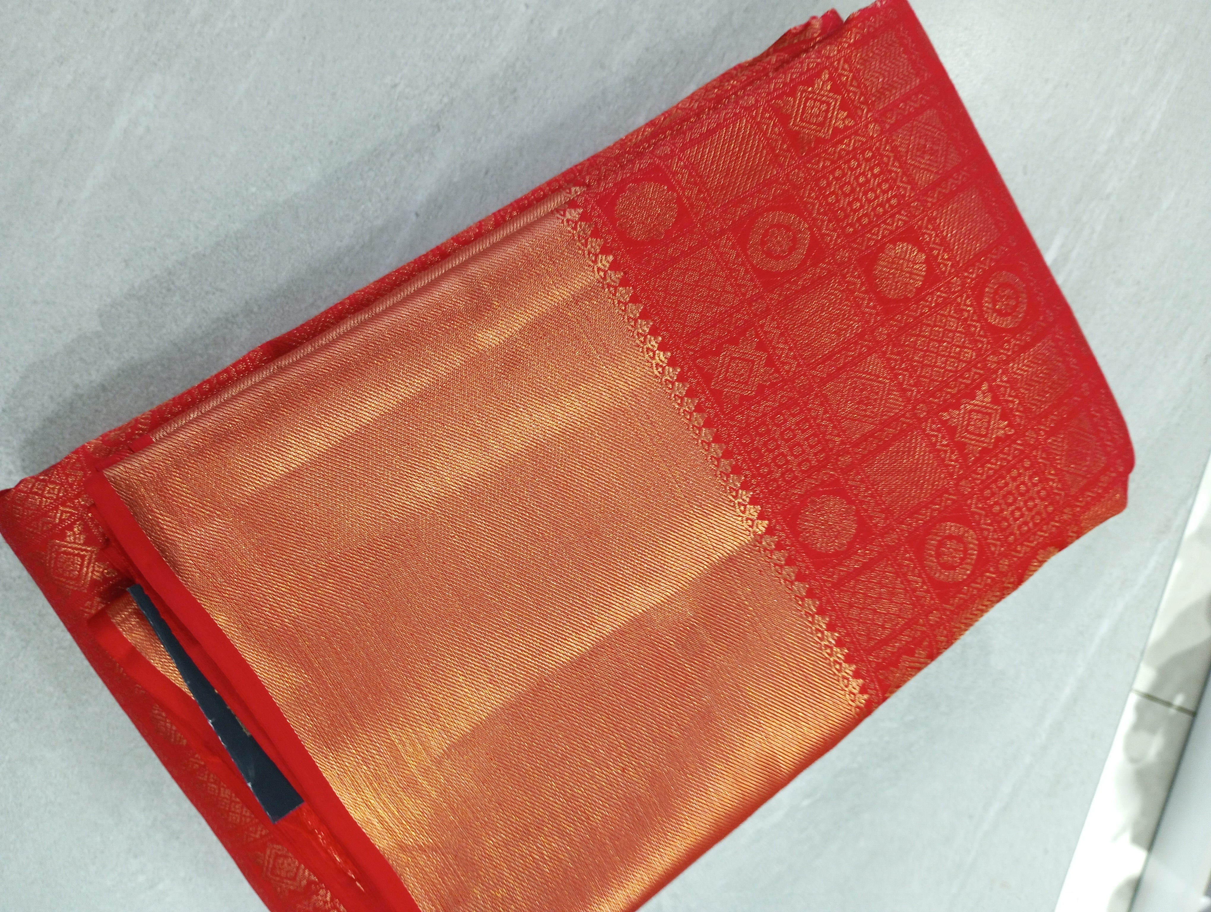 Traditional Handloom Check Weaving Patterned Kanchipuram Saree | SME210