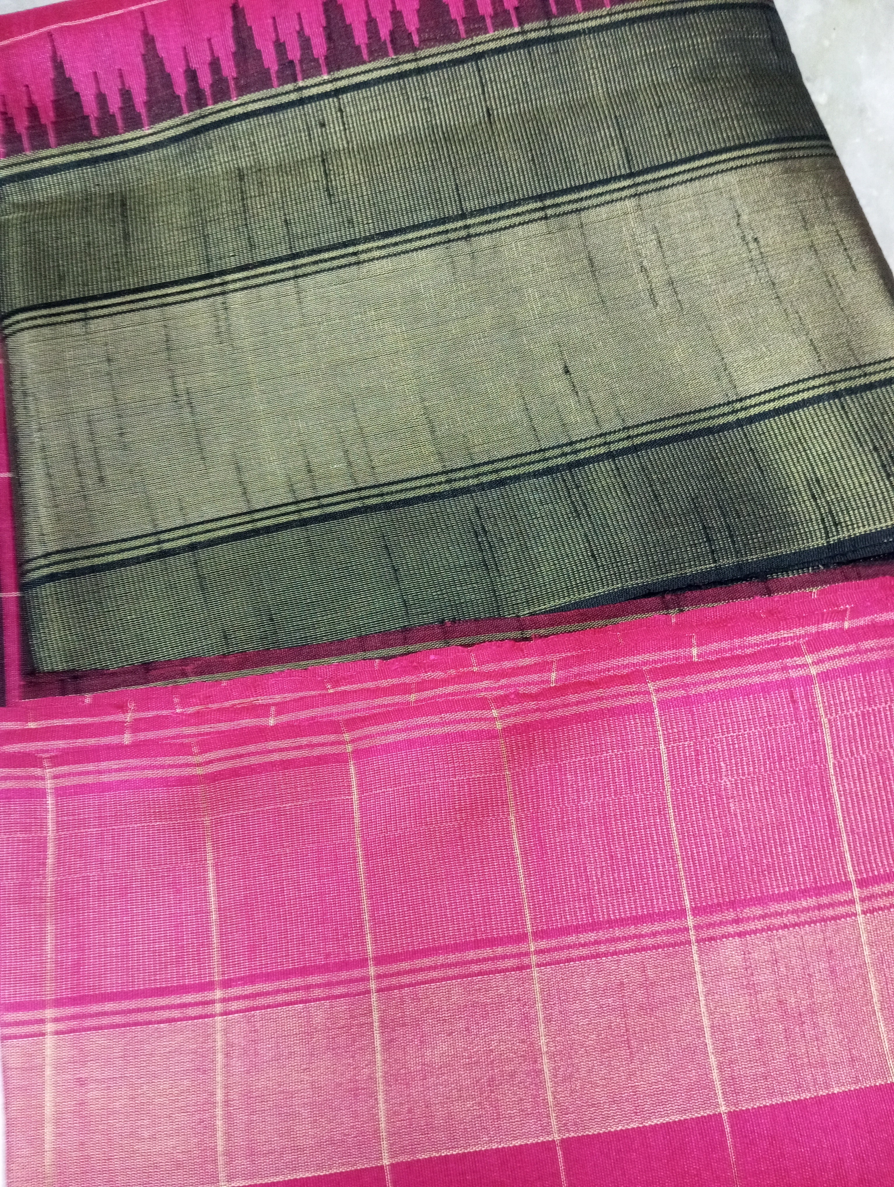 Zari Check Patterned Semi Silk Saree | SKH224