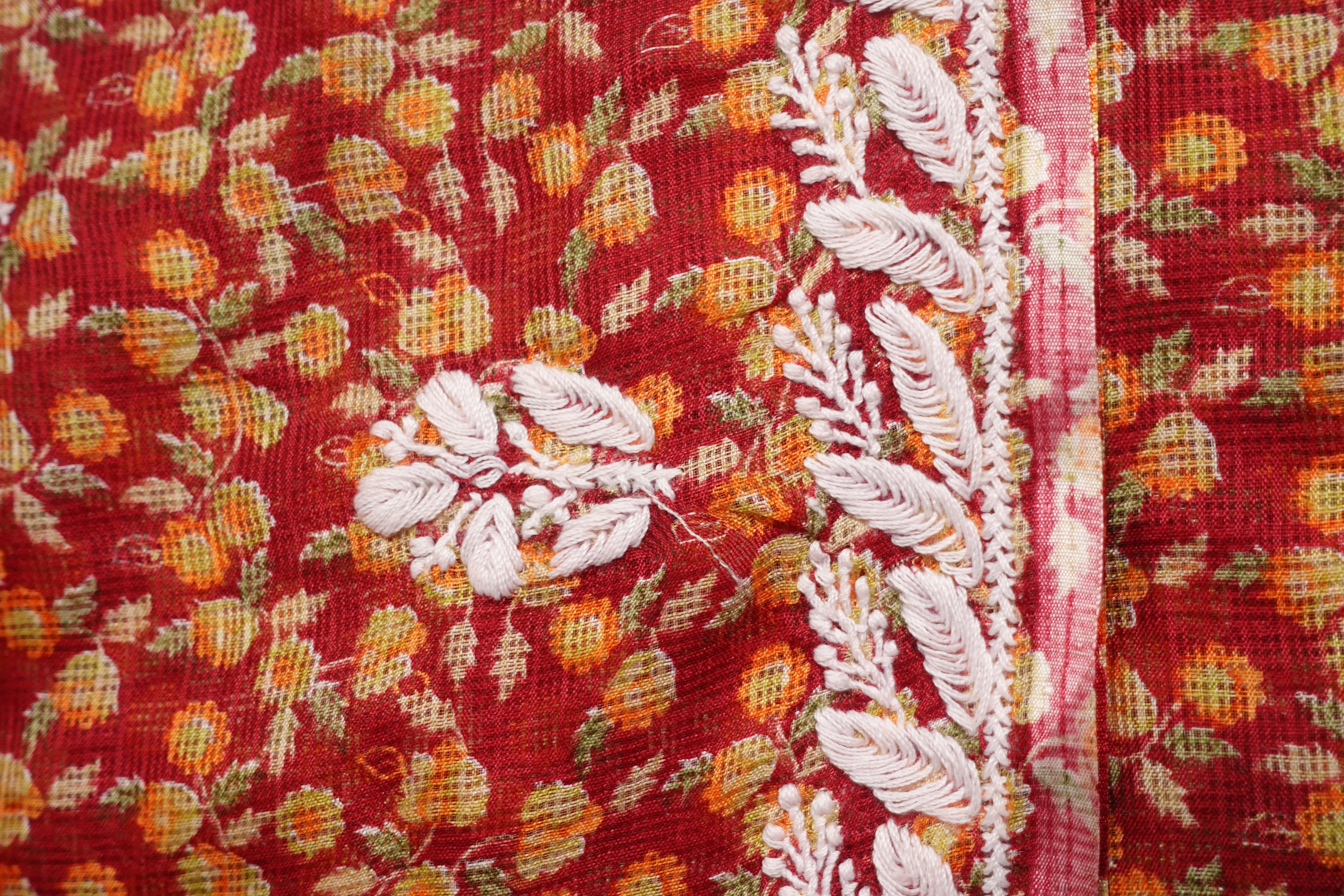 Hand Embroidered Chikankari Kurta Materials | SR307