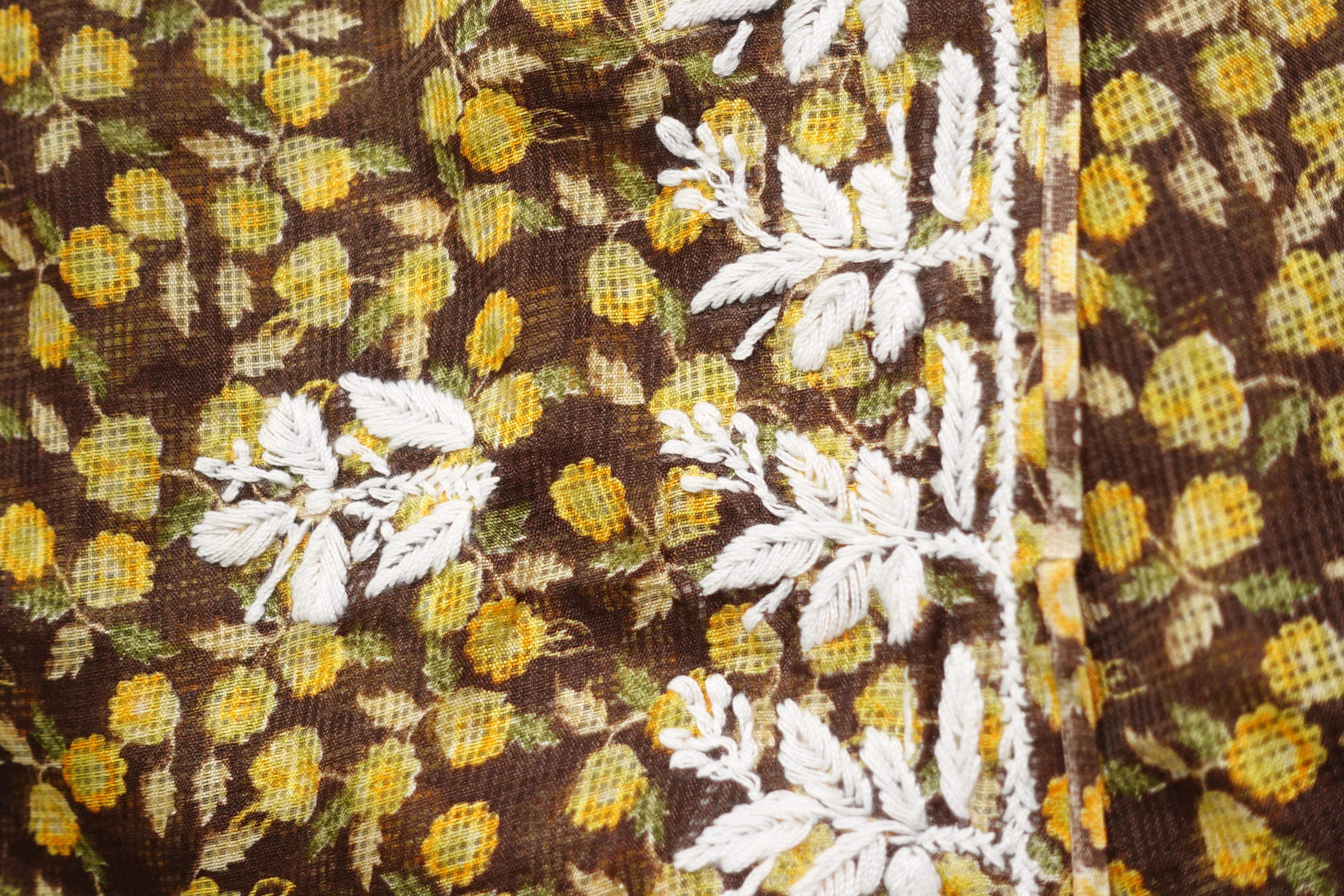 Hand Embroidered Chikankari Kurta Materials | SR307