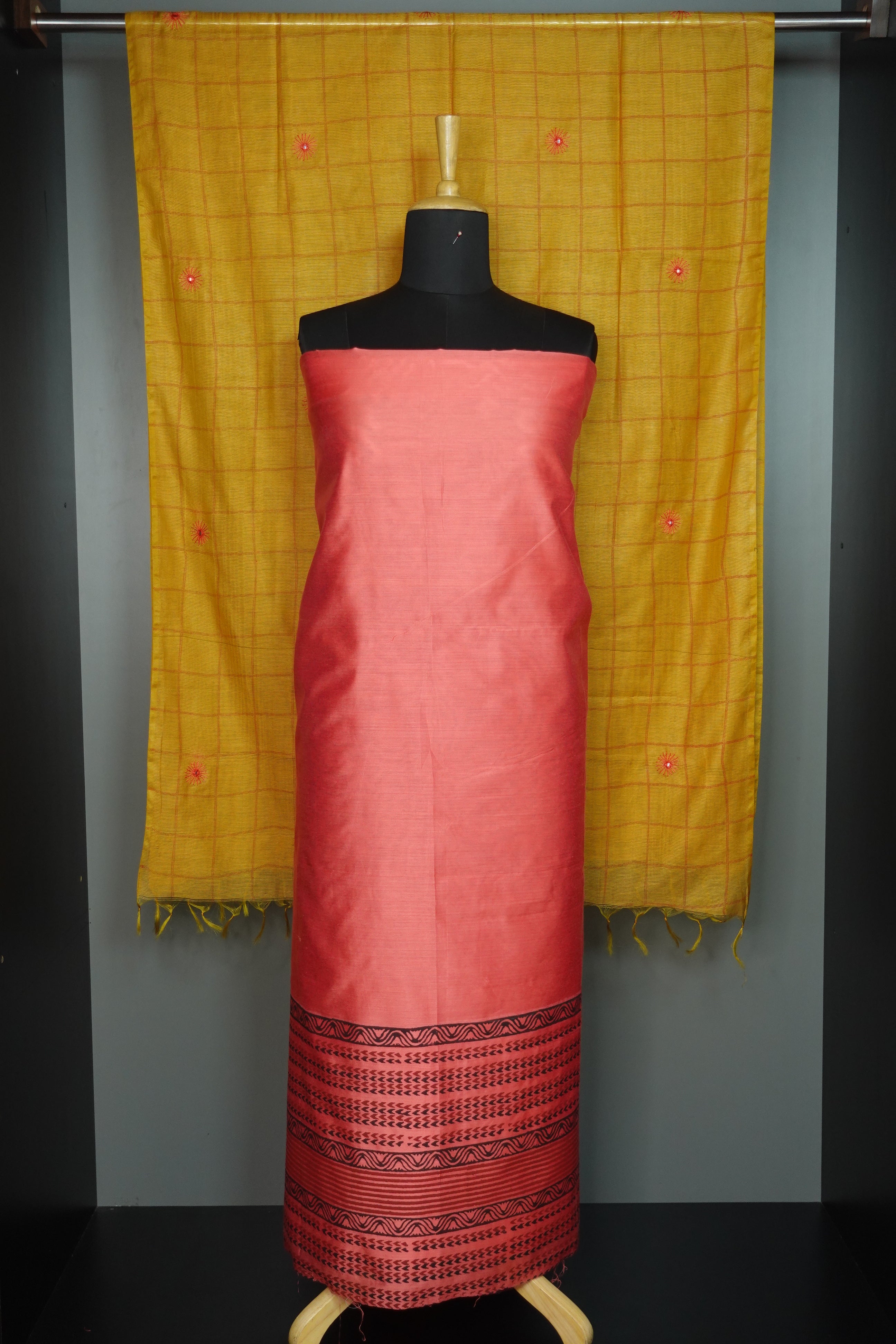 Printed Slub Chanderi Salwar Set | SS890