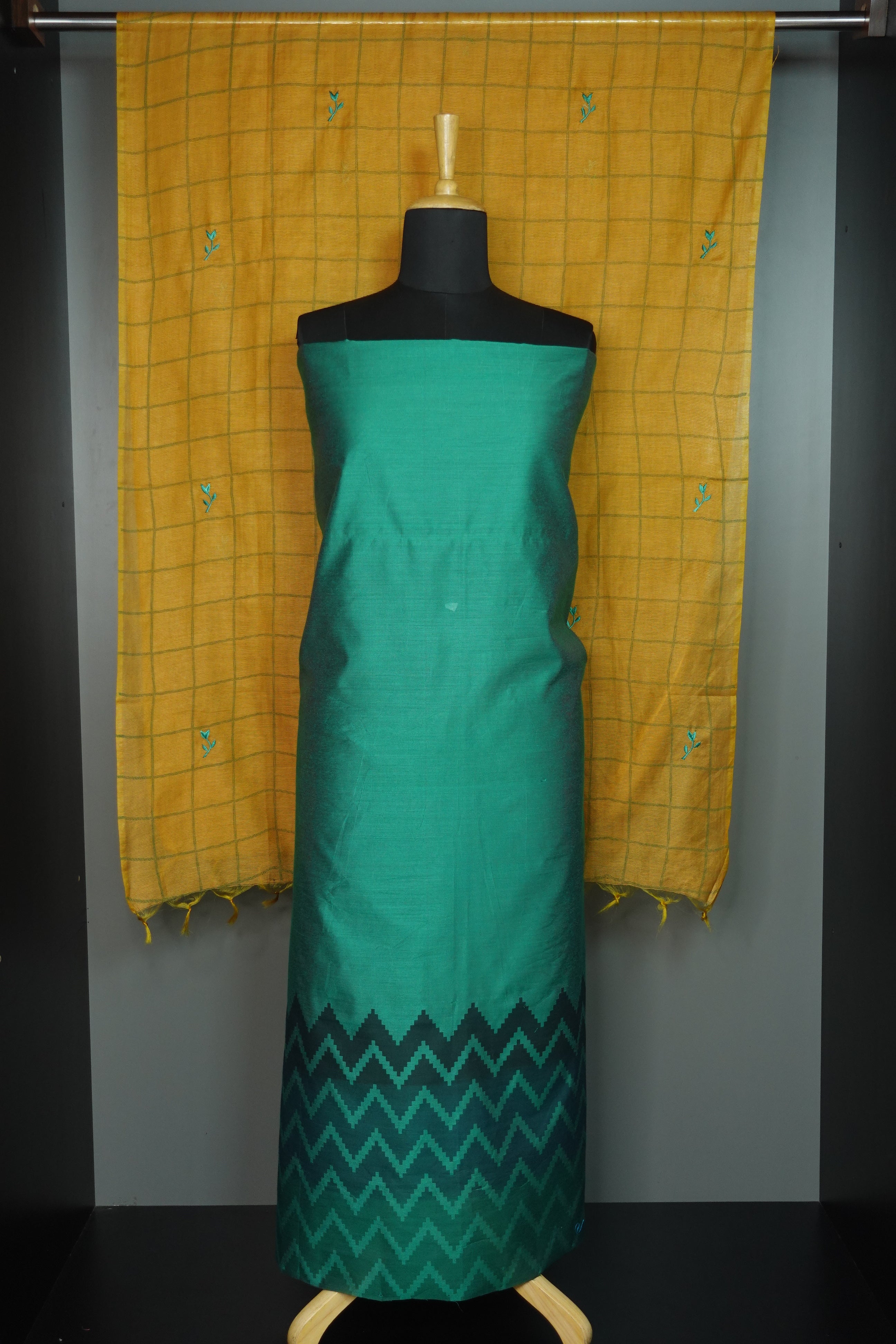 Printed Slub Chanderi Salwar Set | SS890