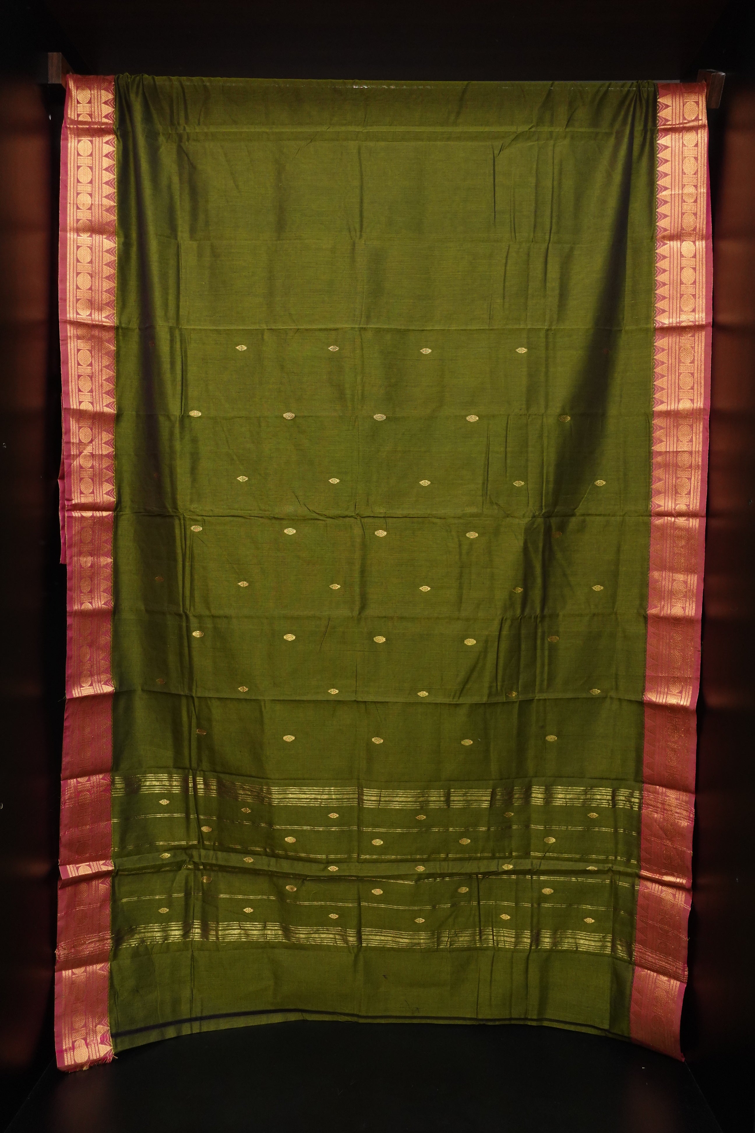 Zari Bordered Kanchi Cotton Saree | VR161