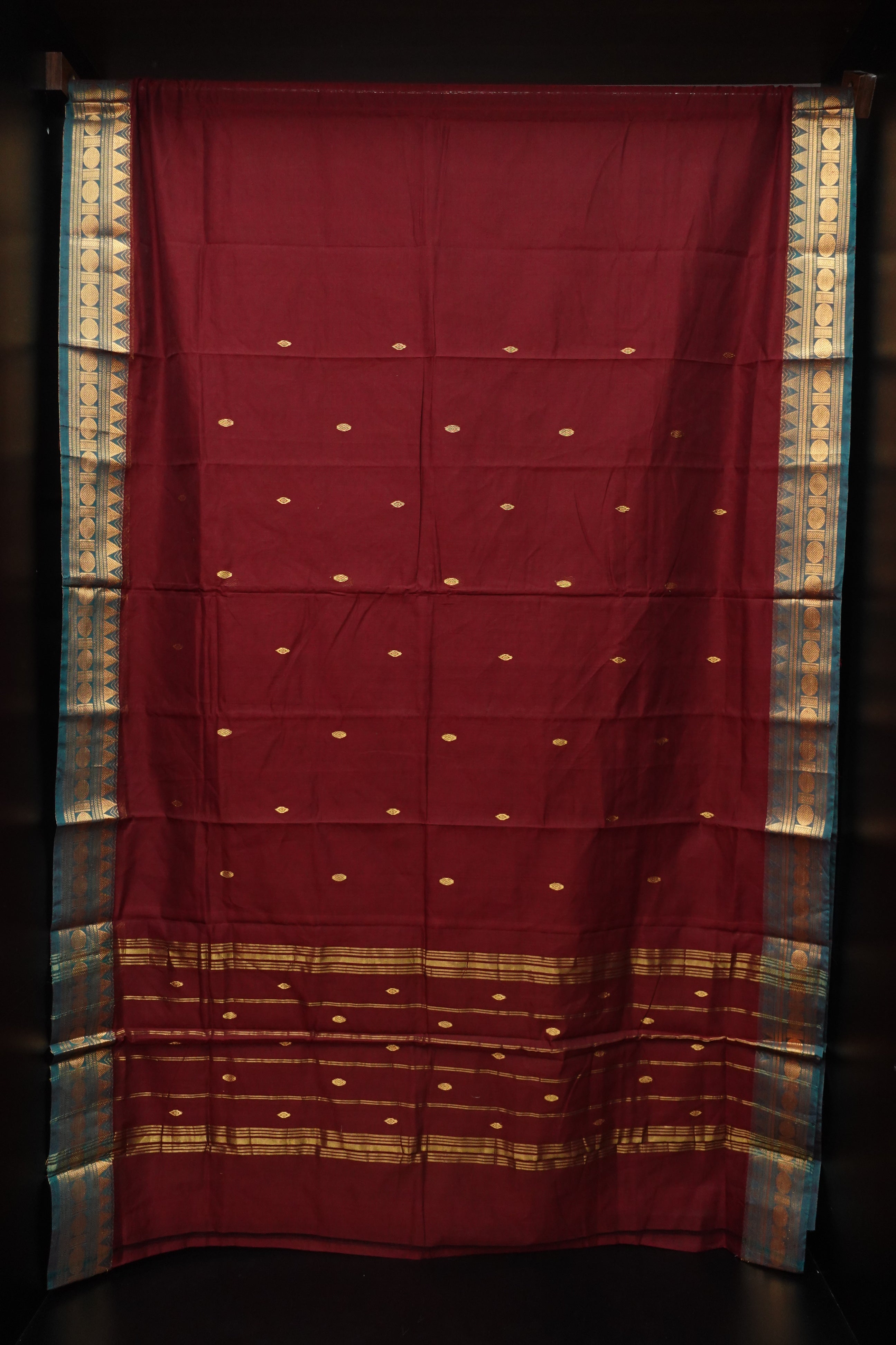 Zari Bordered Kanchi Cotton Saree | VR161