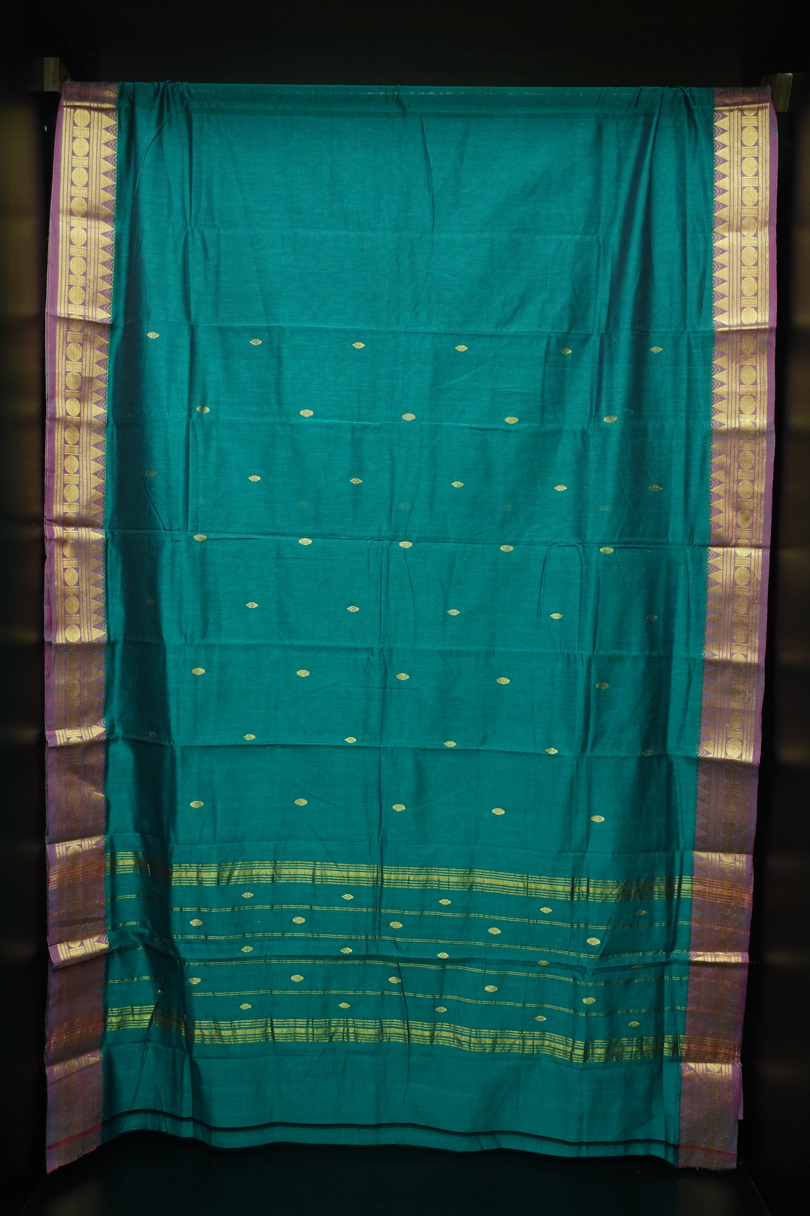 Zari Bordered Kanchi Cotton Saree | VR161