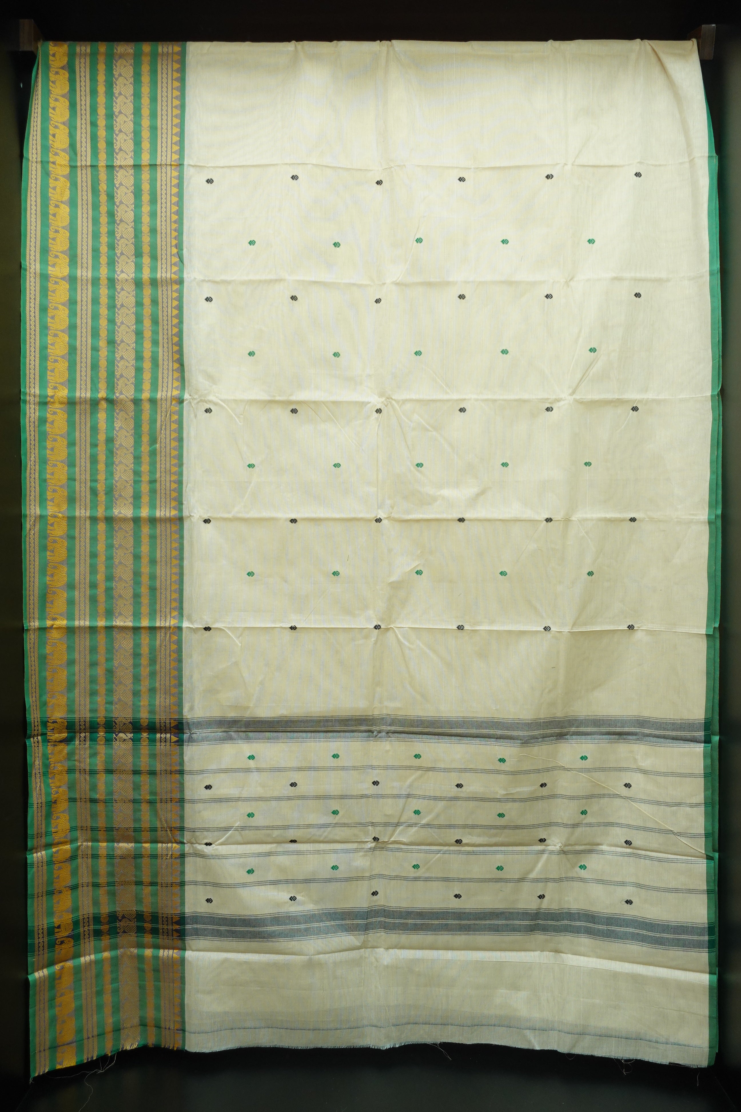 Kanchi-Cotton Sarees with Broad Border | VR178