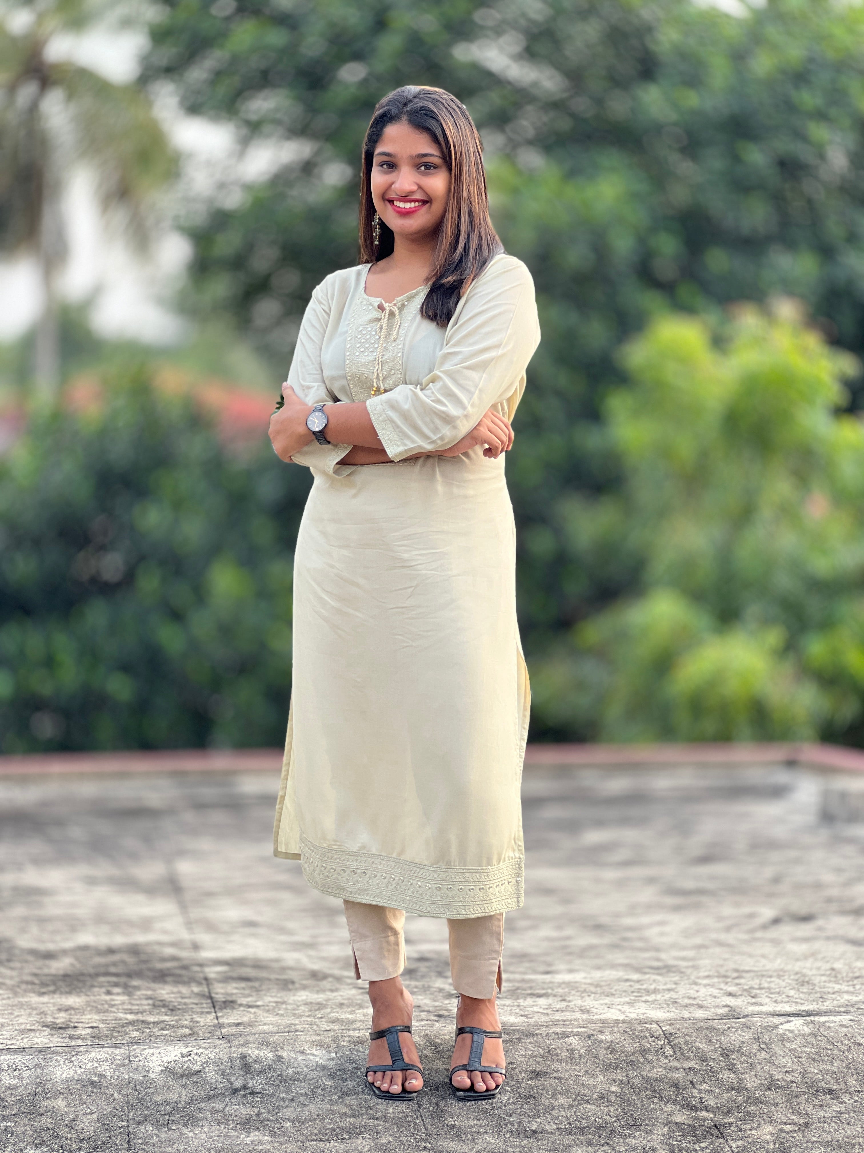 Machine embroidered Butter soft Kurtas | NI454