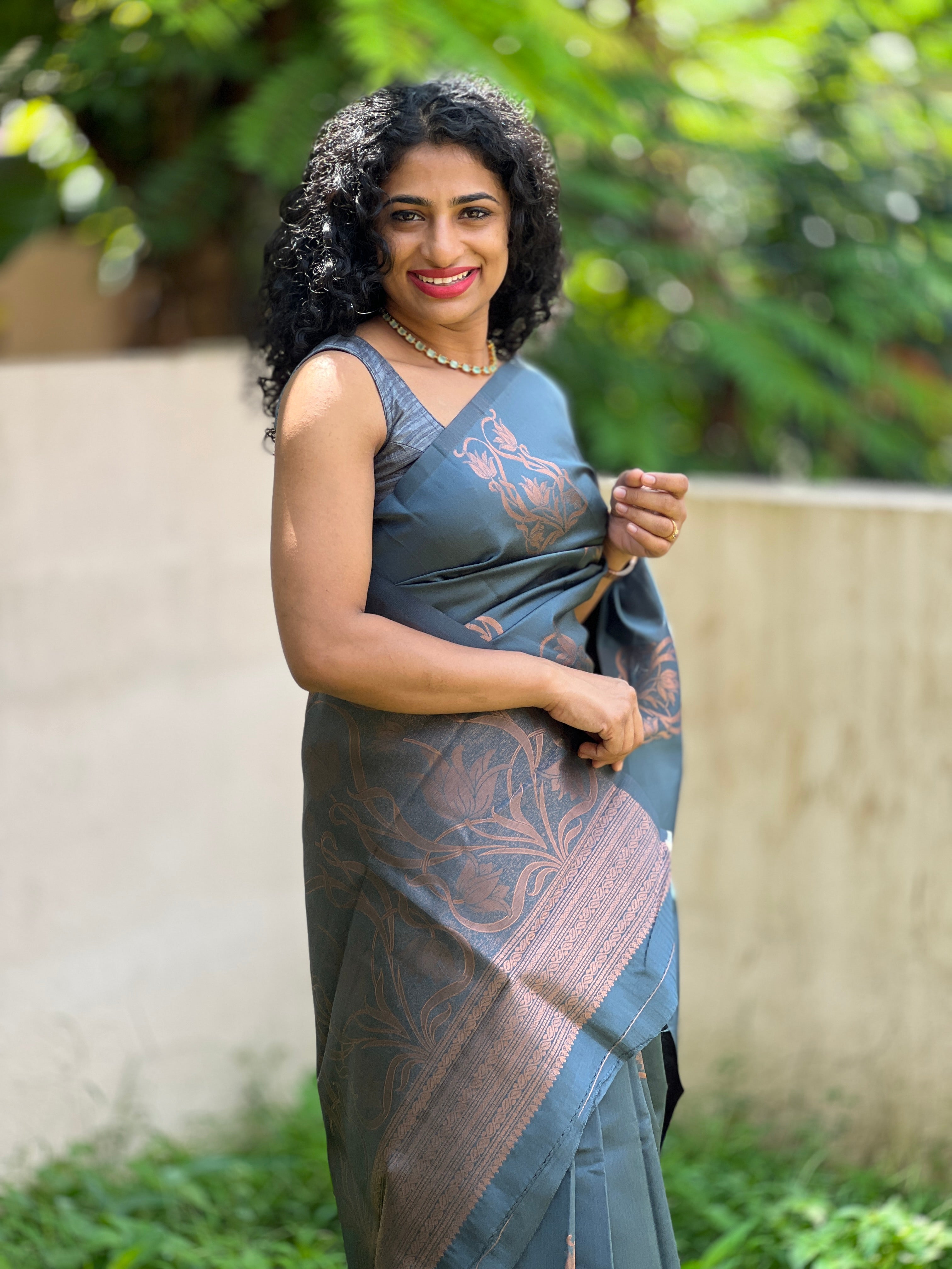 Semi Silk Sarees with Bhutas | KT175