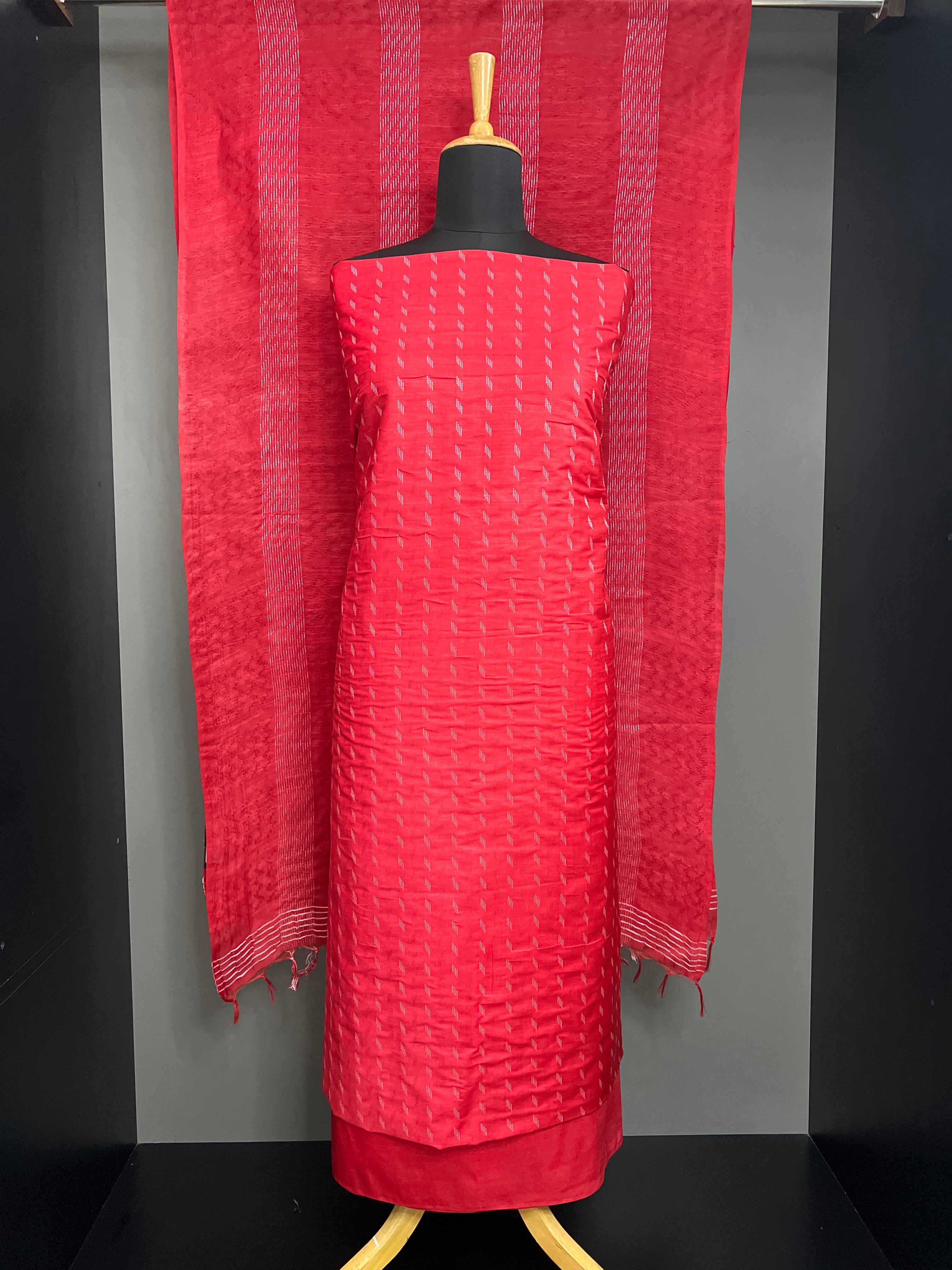Self Woven Pattern Bhagalpuri Linen Salwar Set | NHH630