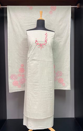 Hand Embroidery Detailed Kota Salwar Set | PHU182