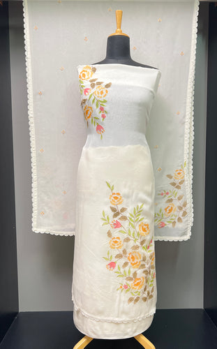 Applique Work Organza Salwar Set | BLD905