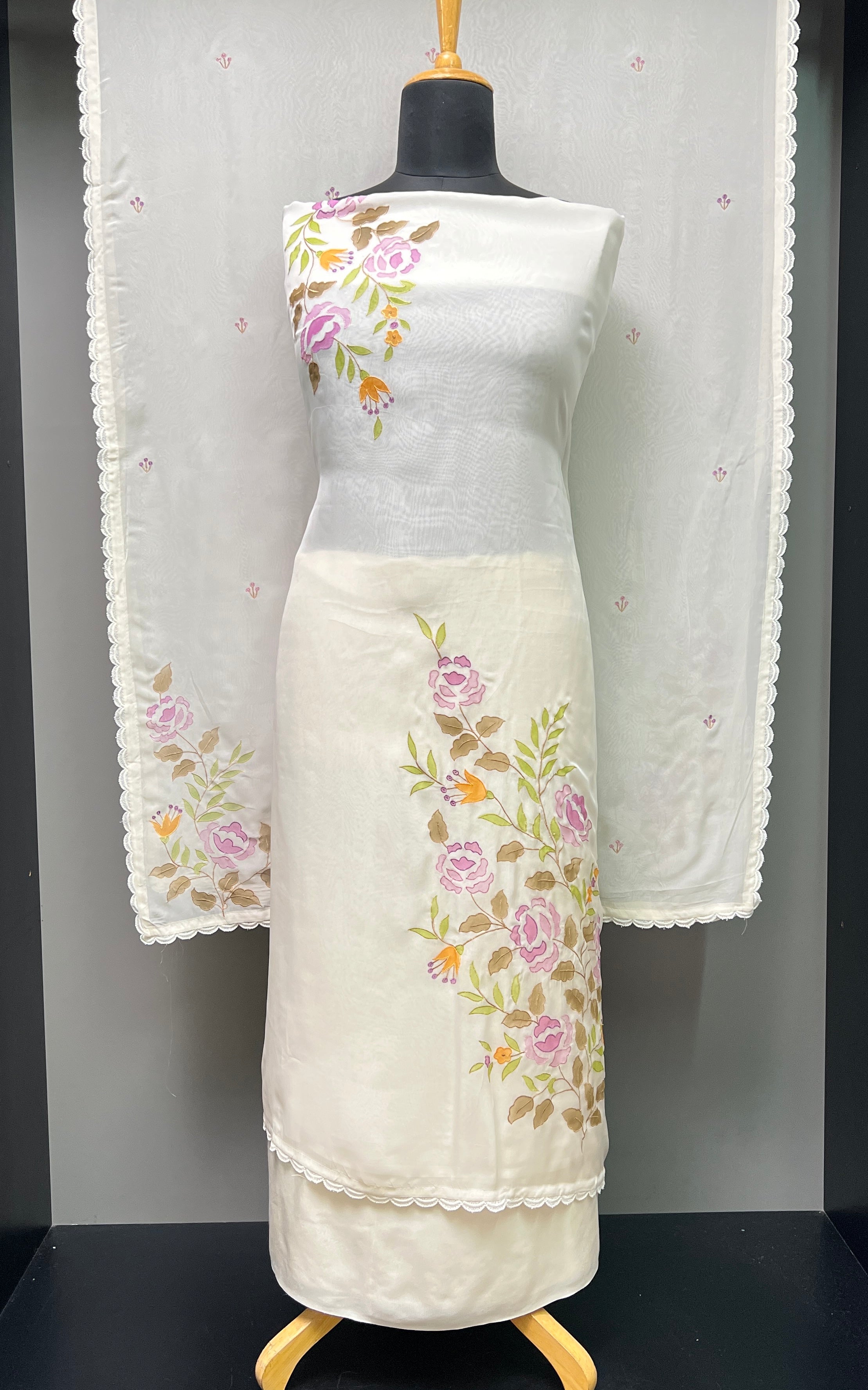Applique Work Silk Organza Salwar Set | BLD907