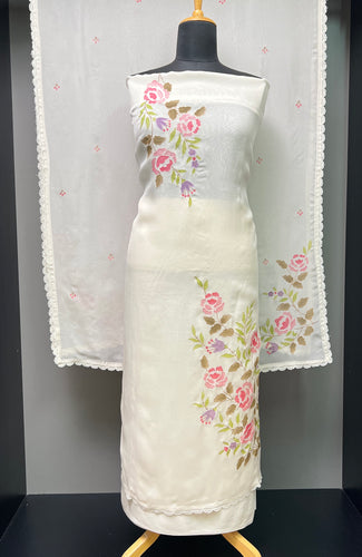 Applique Work Organza Salwar Set | BLD906