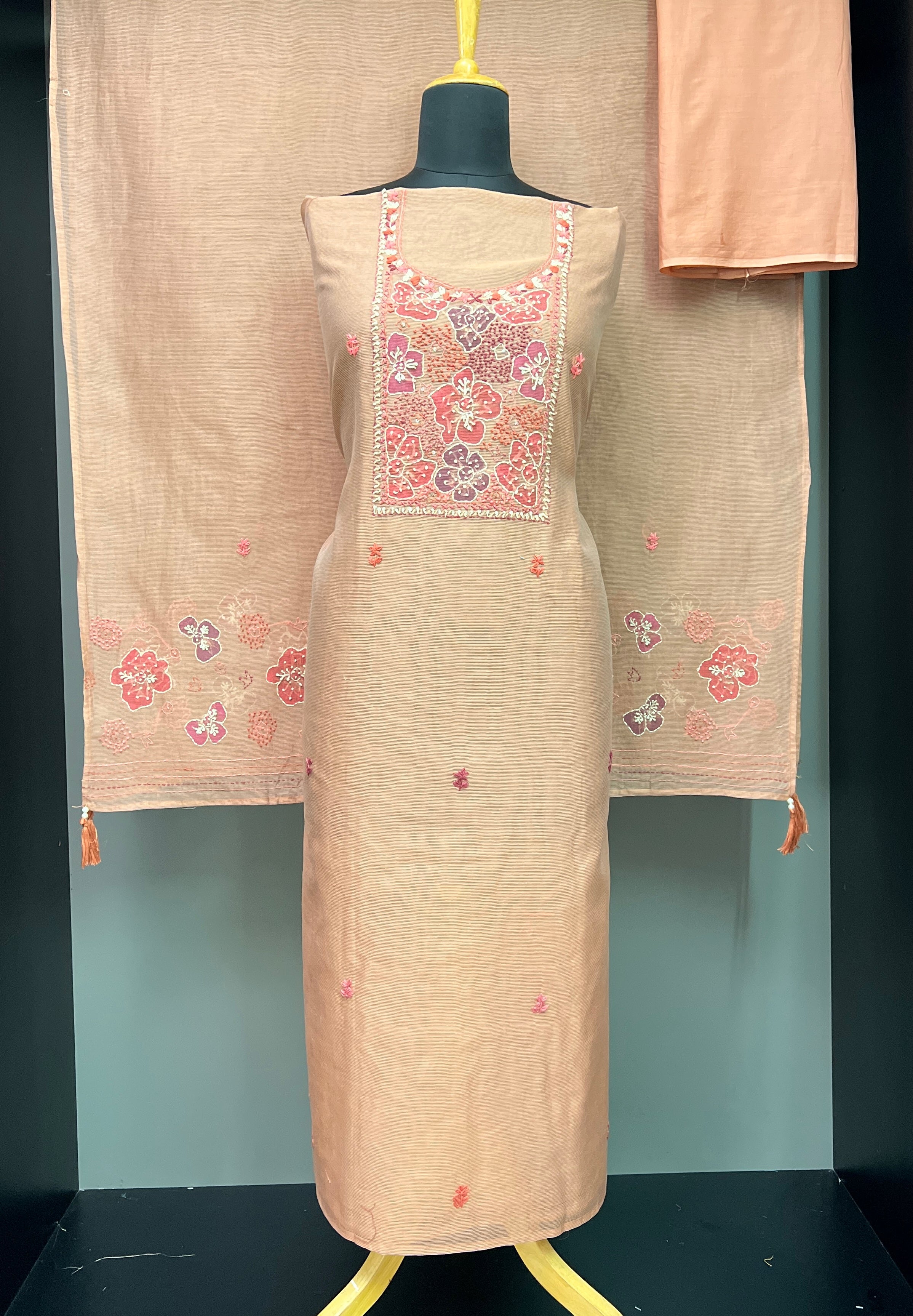 Floral Embroidery Design Kota Salwar Set | PHU172