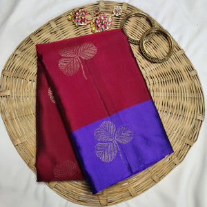 Leaf Weaving Pattern Soft Silk Kanchipuram Saree | PRS143