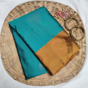 Floral & Leaf Pattern Buta Design Soft Silk Kanchipuram Saree | PRS148
