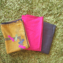 Printed dark color pink slub chanderi salwar set | AC197