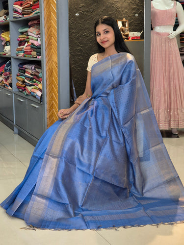 Basket Weaving Pattern Tissue Saree | AHD1899