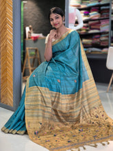 Printed & Embroidery Geecha Tussar Finish Saree | KSD101