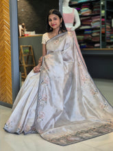 Floral Print Design Green Silk Saree | BLD285