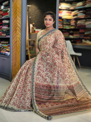 Screen Printed Supernet Kota Saree | SUM121