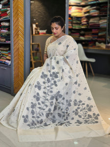 Floral Weaving Design Chanderi Saree | GMS122