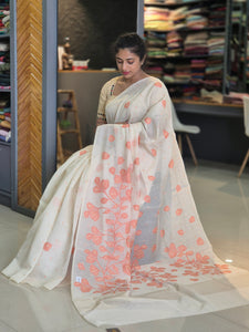 Floral Weaving Design Chanderi Saree | GMS122