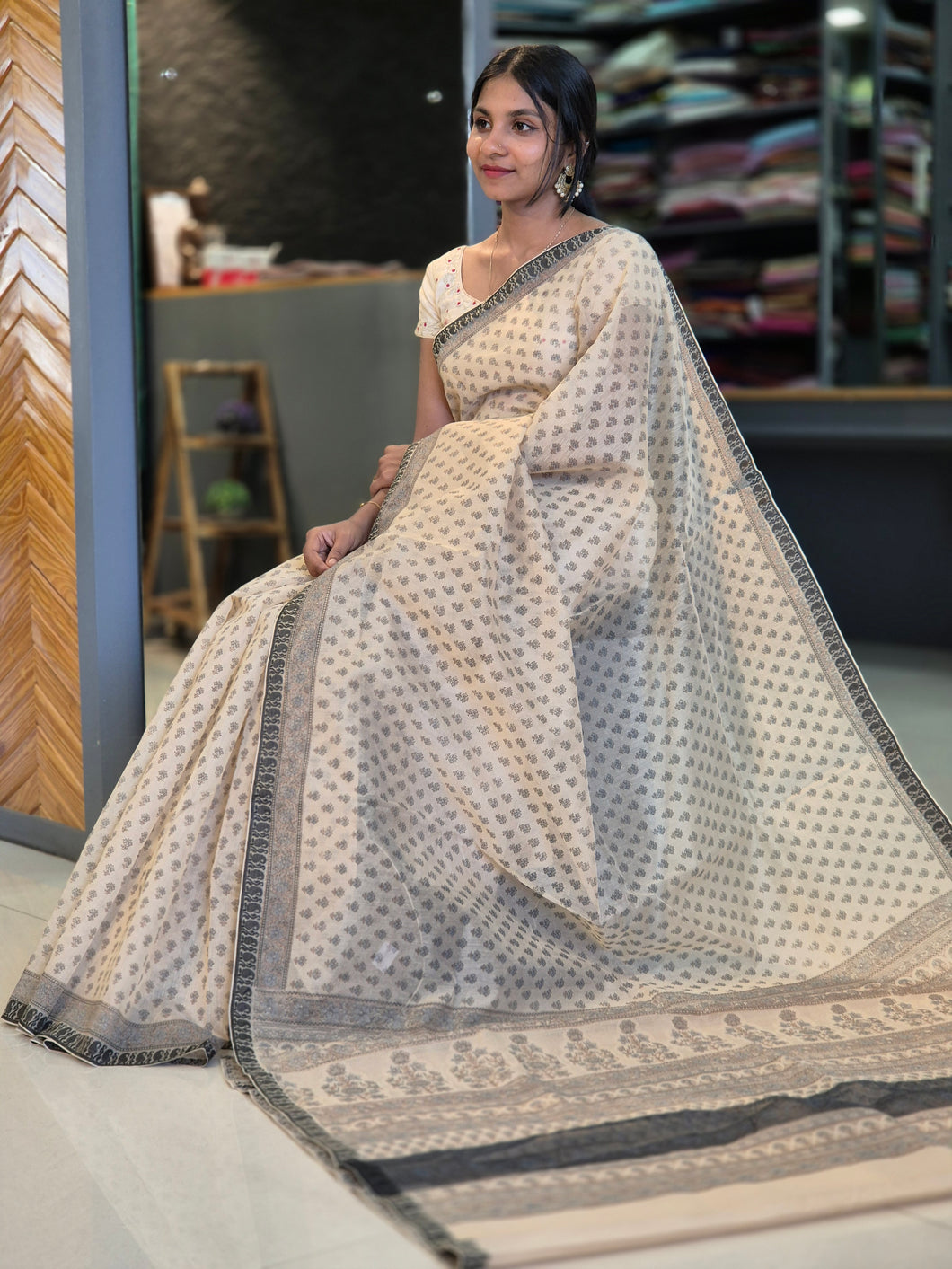 Screen Printed Supernet Kota Saree | GMS127