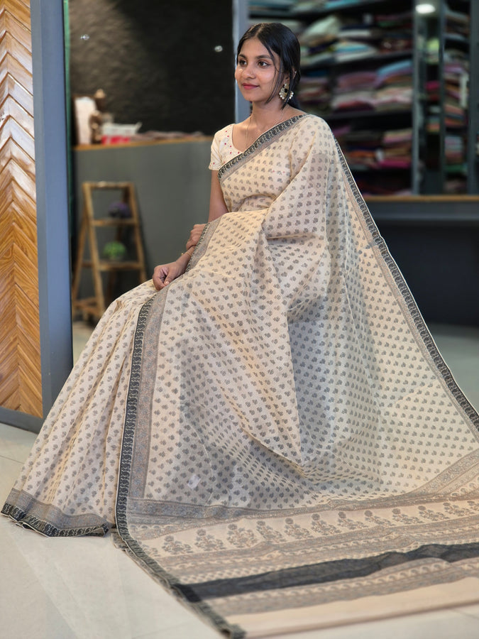 Screen Printed Supernet Kota Saree | GMS127