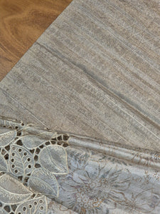 Cutwork & Printed Semi Silk Saree | LP131