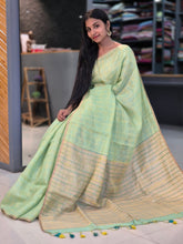 Multi Color Thread Weaving Linen Saree | SUM106