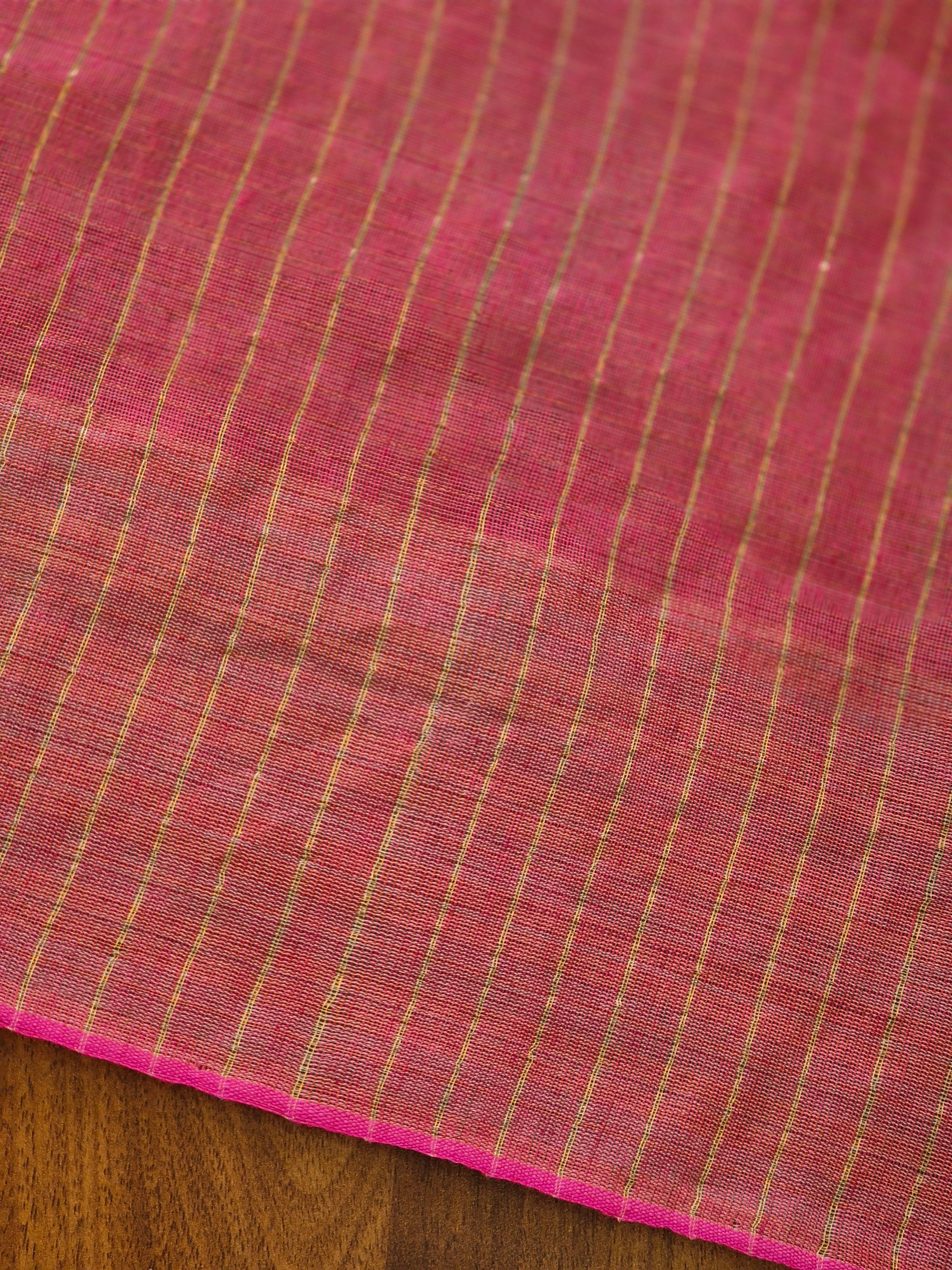 Self Stripe Weaving Tussar Organza Saree | RGD207