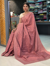 Machine Embroidery Semi Tussar Saree | SBP238