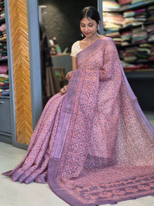 Screen Printed Chanderi Finish Saree | BLD261