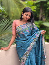 Machine Embroidered  Dola Silk Saree | RP449