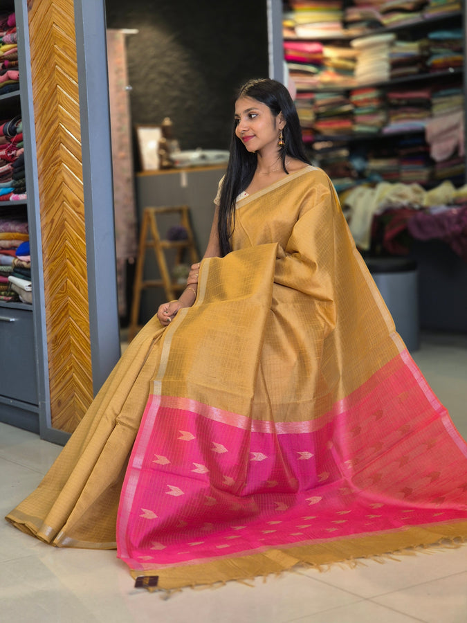 Sliver Zari Weaving Semi Silk Saree | AHR209