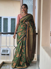 Floral Weaved Soft Silk Saree | AHR222