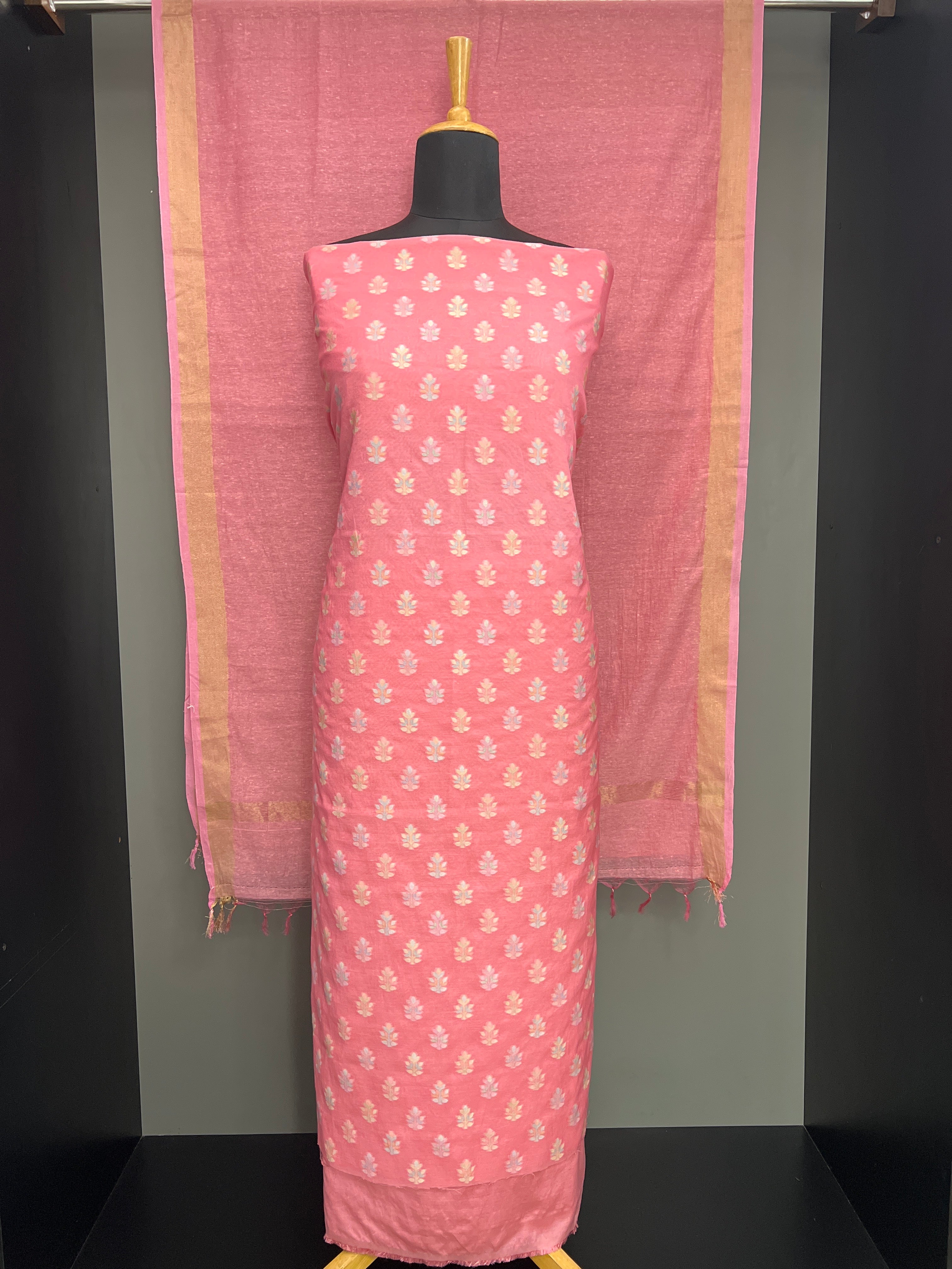 Jamdani Weaving Pattern Chnaderi Salwar Set | ACF149