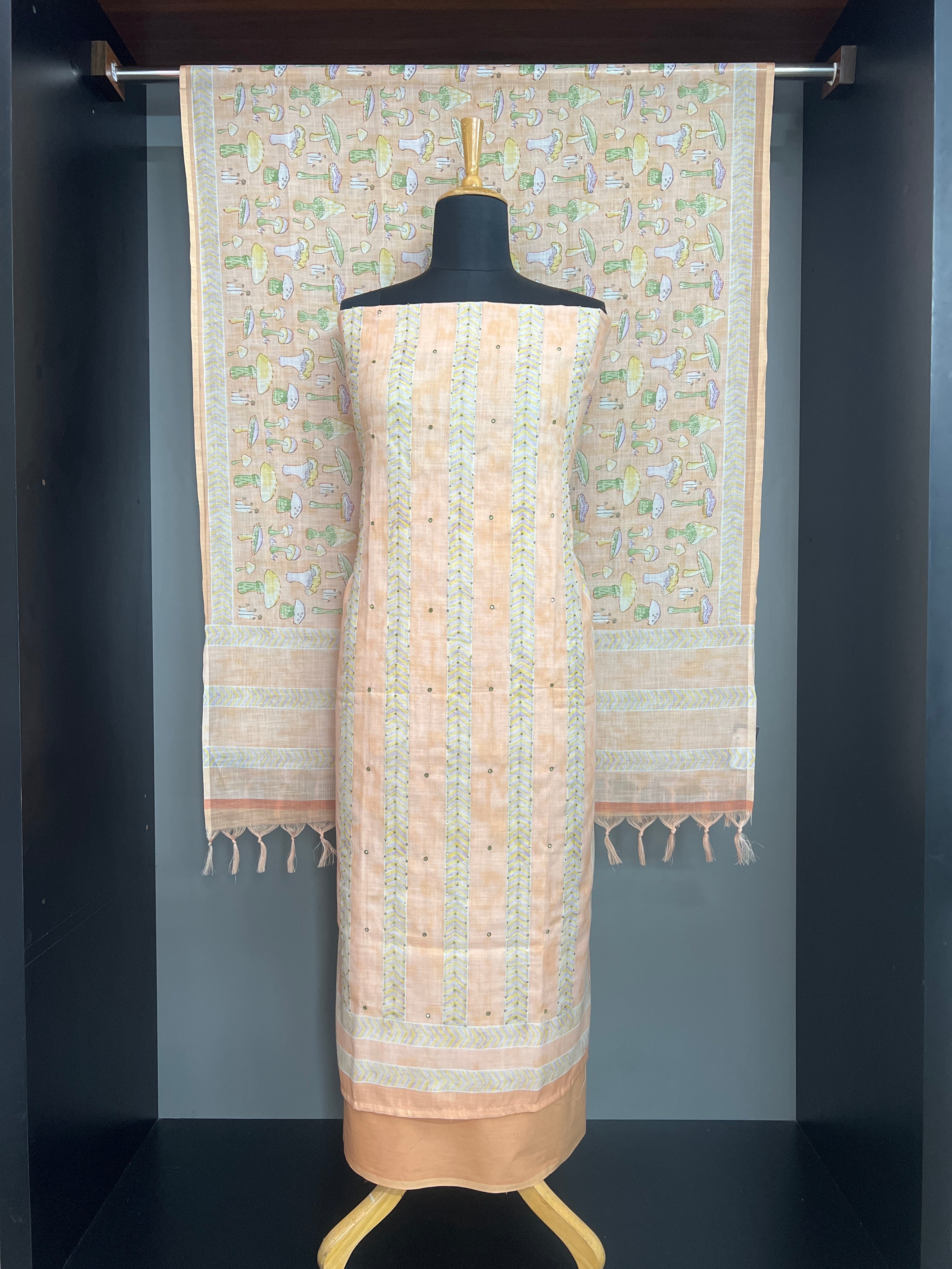 Sublimation Printed Bhagalpuri Linen Cotton Salwar Set | MF270